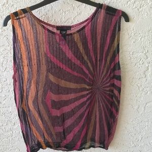 Sheer multi-colored blouse